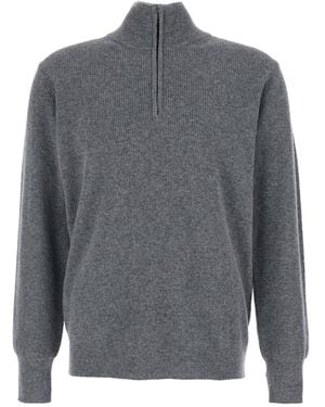 Roberto Collina High Neck Sweater - Gray
