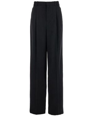 Saint Laurent Wide Leg Pant - Black
