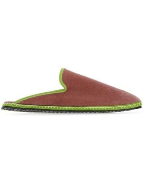 Vibi Venezia Velvet Slippers - Brown