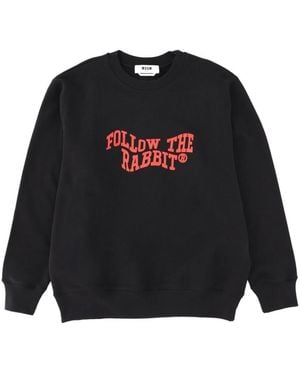 MSGM Crew Neck Sweatshirt - Black