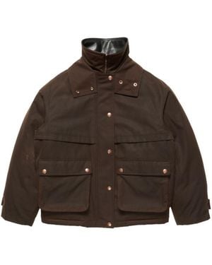 Acne Studios Solid High-Neck Jacket - Brown