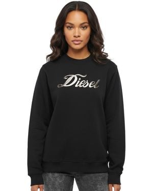DIESEL Logo Crew Neck Sweatshirt - Black