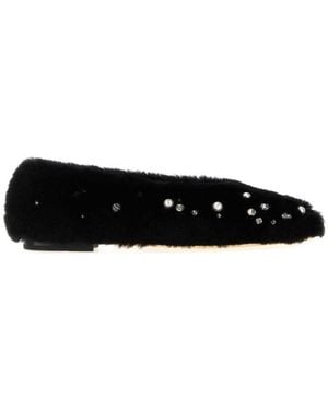 Jimmy Choo Embellished Ballet Flats - Black