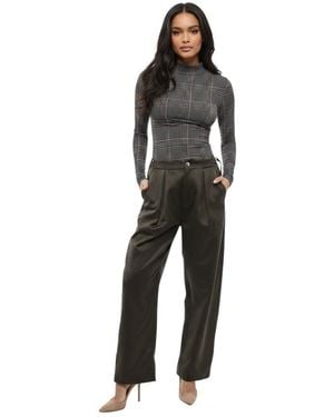 Burberry Dark Loose Pleated Trousers - Black