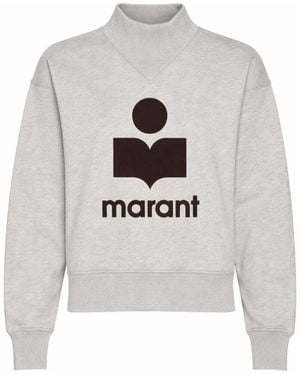 Isabel Marant Logo Mock Collar Sweatshirt - Grey