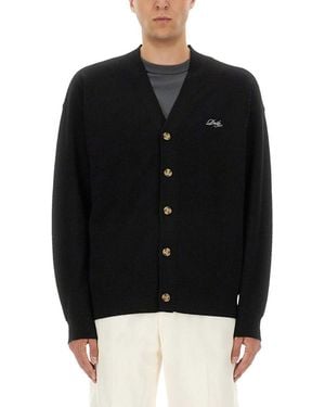 Drole de Monsieur V Neck Cardigan - Black