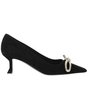Ferragamo Suede Pumps - Black