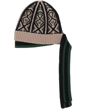 Dries Van Noten Knitted Beanie Cap - Black
