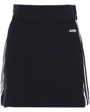 Autry Logo Mini Skirt - Black