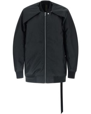 Rick Owens Solid Band Collar Jacket - Black