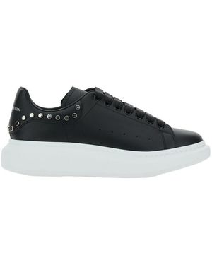 McQueen Leather Trainers - Black