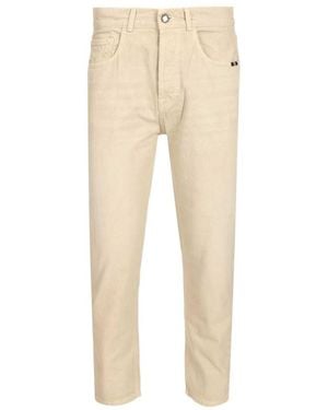 AMISH Solid Casual Pants - Natural