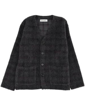 Our Legacy Checks V Neck Cardigan - Black