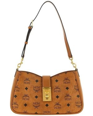 MCM Cognac Tracy Small Shoulder Bag - Brown