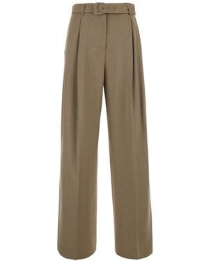 Twinset Tailored Pleated Pant - Natural