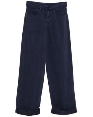 Emporio Armani Linen Blend Jeans - Blue