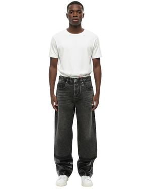 DIESEL Relaxed Mid Rise Jeans - White