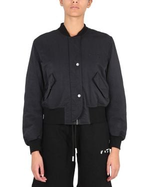 Off-White c/o Virgil Abloh Solid Crew Neck Jacket - Black