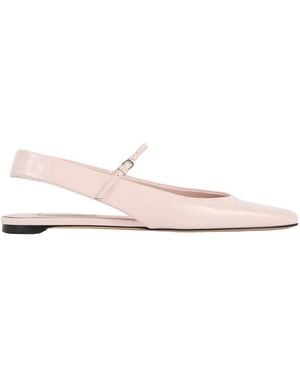 TOTEME Leather Slingback Ballet Flats - Pink