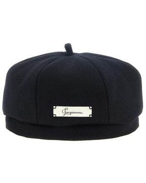 Jacquemus Logo Beret Hat - Black