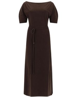 Lemaire Boat Neck Midi Dress - Brown