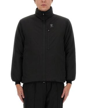 South2 West8 Logo Mock Collar Jacket - Black