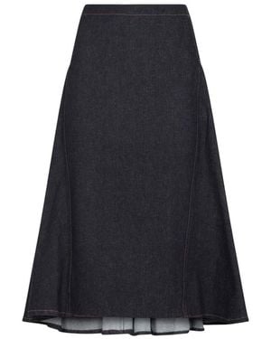 Jacquemus Solid Midi Skirt - Blue