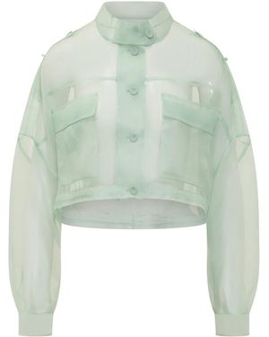 Pinko Band Collar Jacket - Green
