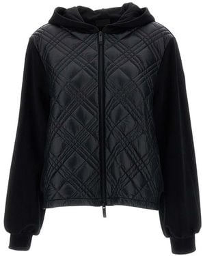 Moncler Quilted Hood Sweater - Black