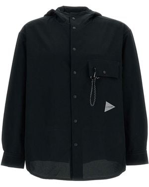 and wander Hood Sweatshirt - Black