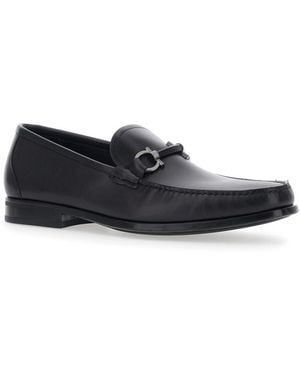 Ferragamo Leather Loafers - White