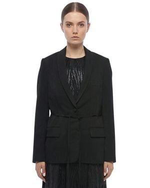 Stella McCartney Solid Shawl Lapel Blazer - Black