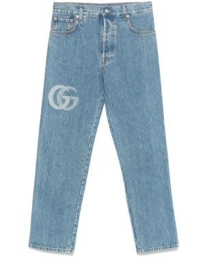 Gucci Cropped Slim Pants - Blue