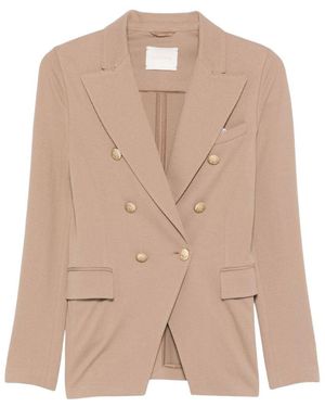 Circolo 1901 Light Notched Lapel Blazer - Brown