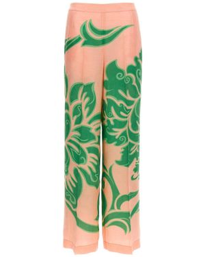 Etro Silk Trousers - Green