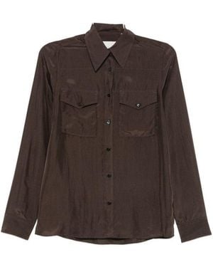 Xacus Dark Regular Solid Shirt - Brown