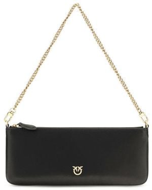Pinko Horizontal Flat Medium Shoulder Bag - White