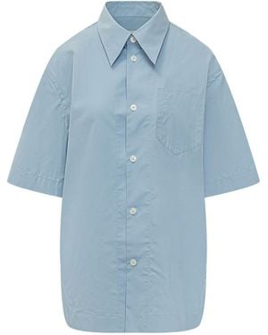 Ami Paris Loose Solid Shirt - Blue