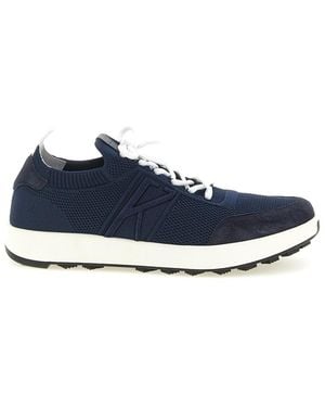 Kiton Technical Cotton Sneakers - Blue