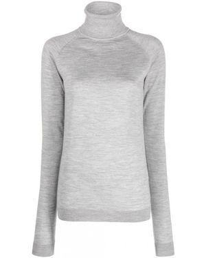 ARMARIUM Virgin Wool-Silk Knitted Top - Gray