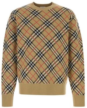 Burberry Crew Neck Sweater - Natural