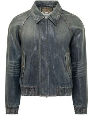 Burberry Midnight Cotton Jackets - Gray