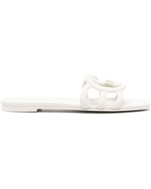 Gucci Logo Flats - White