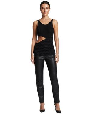 Ann Demeulemeester Knitted Scoop Neck Top - Black