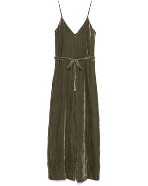 Gold Hawk Velvet Jumpsuit - Green