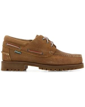 Sebago Suede Lace-Up Loafers - Brown