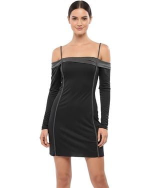 DIESEL Off Shoulder Mini Dress - Black