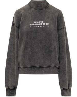 Off-White c/o Virgil Abloh Classic Wash Effect Sweatshirt - Gray