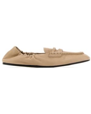 Miu Miu Suede Loafers - White