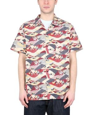 YMC Regular Graphic Shirt - Red